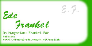 ede frankel business card